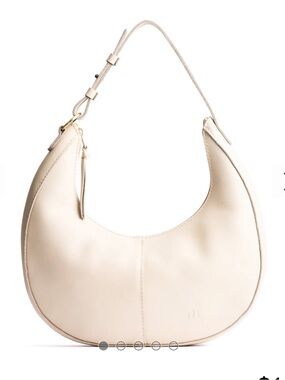 Portland Leather Nora Shoulder Bag Large/ Bone, Purse Leather